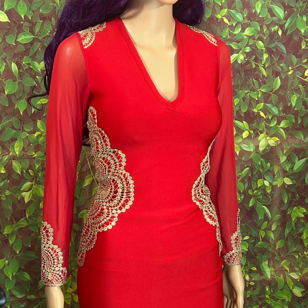 Adice Red Zip-Up Dress